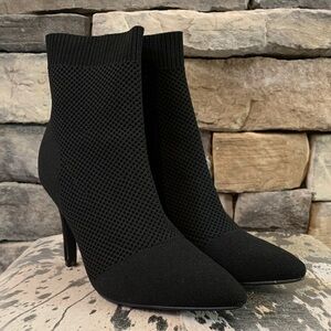 MIA Black Knit Sock Booties